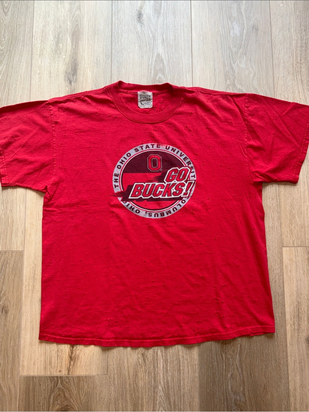 Ohio State 'Go Bucks!' Red Tee Men’s M/L